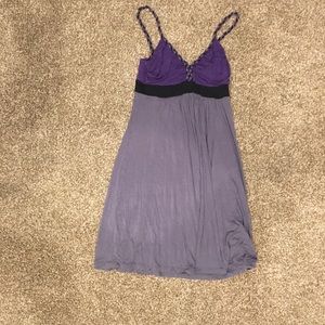 Purple and black dress